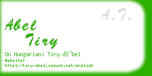 abel tiry business card